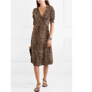 Faithfull The Brand Anne Marie Leopard Wrap Dress